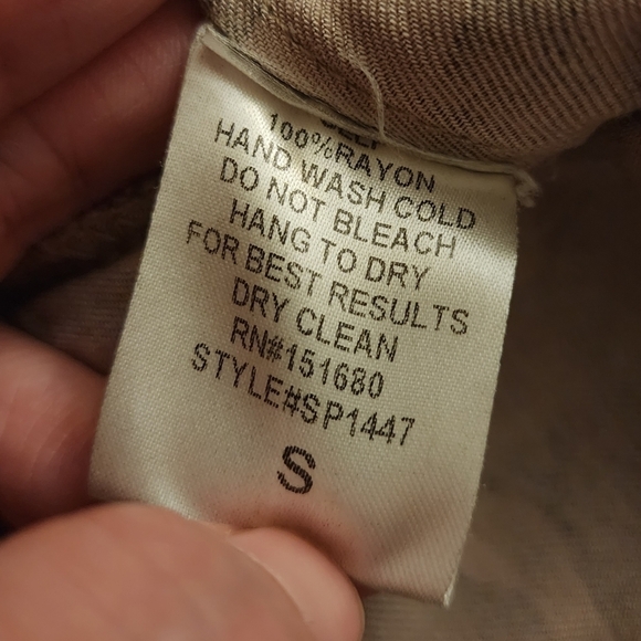 STORIA Taupe Camo Camouflage Cropped Ankle Distressed Military Zipper Joggers S - Picture 7 of 8